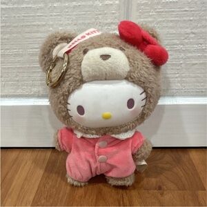 Hello Kitty Plush Keychain in Pink, Brown and Red